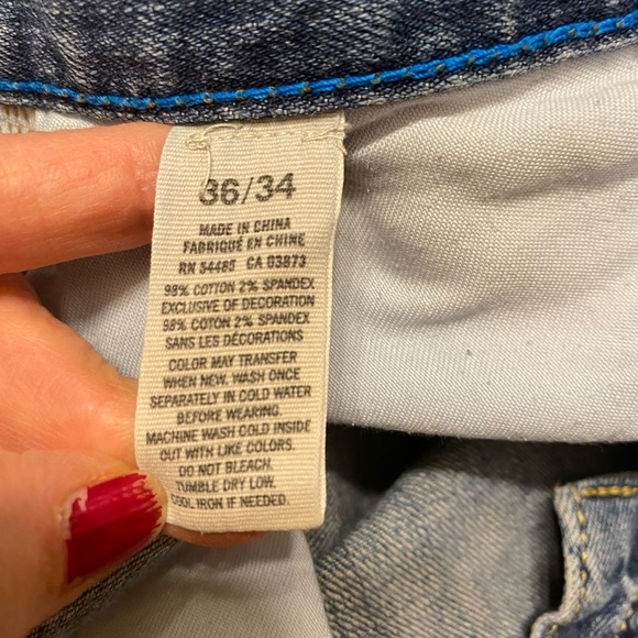 American Eagle Jeans Mens 36x34 Blue Skinny Medium Wash Denim - Picture 8 of 9